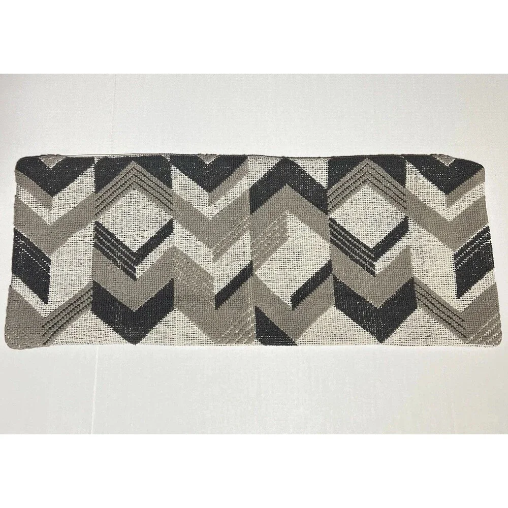 West Elm Broken Arrow Lumbar Pillow Cover 14”x36” Platinum Gray New